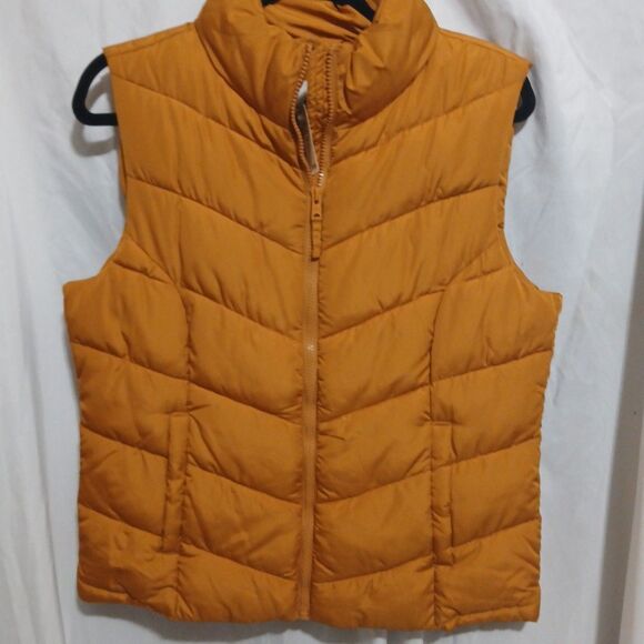 Aéropostale Jackets & Blazers - New Aeropostale Women Zipper Puffy Vest Large Gold Color